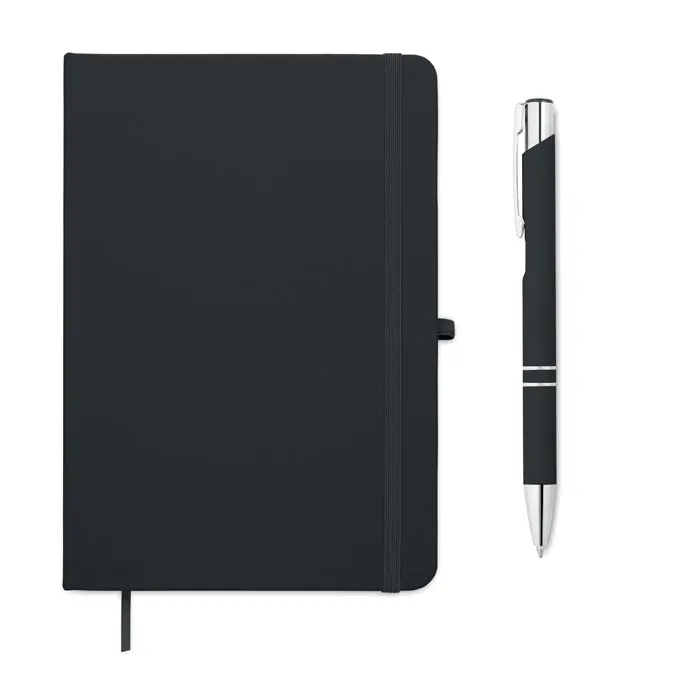 Arcopen – A5 recycled PU notebook set — Black
