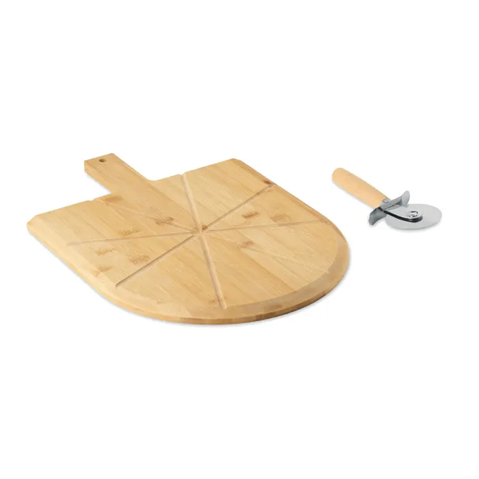 Napolitana – Bamboo pizza board & cutter — Wood