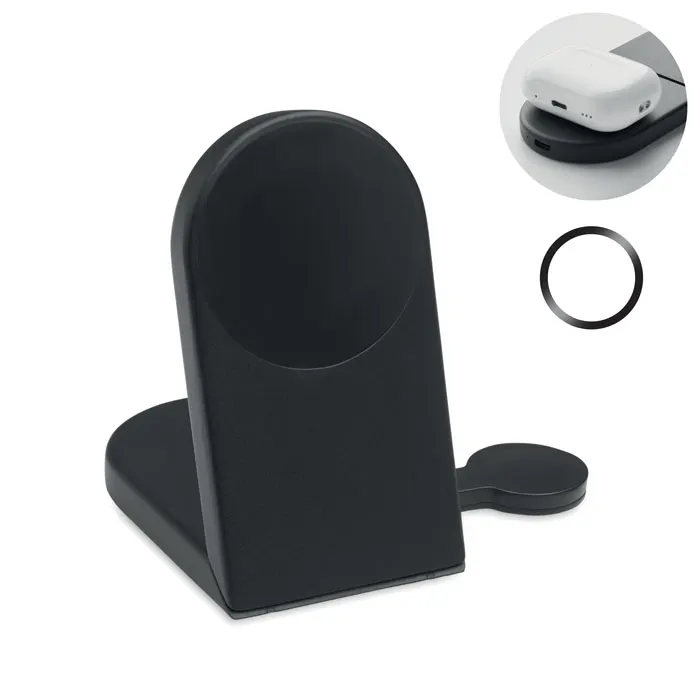 Elasti – Foldable 3-in-1 charger 15W — Black