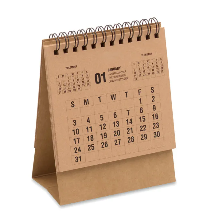 Years – 4-year desktop calendar — Beige