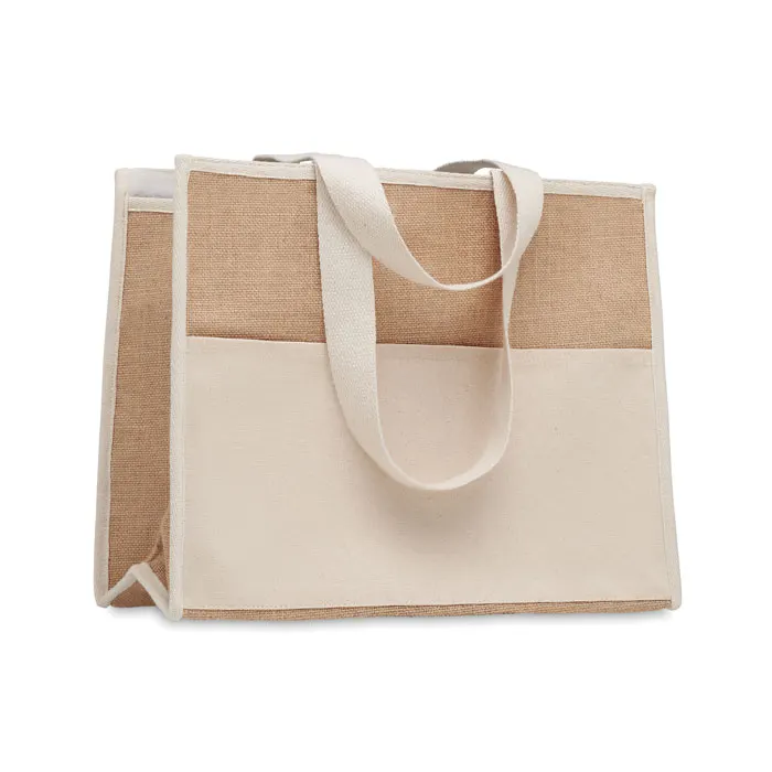 Campo De Geli – Jute and canvas cooler bag — Beige