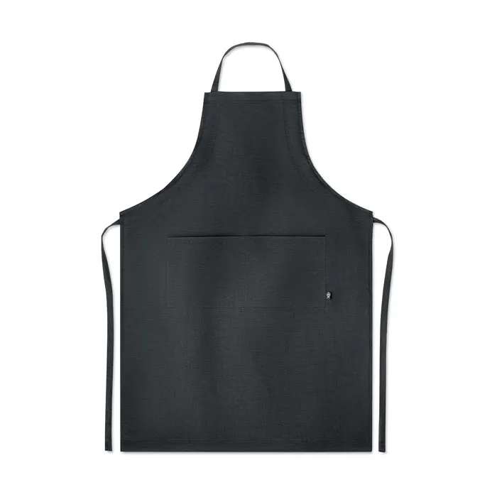 Naima Apron – Hemp adjustable apron 200 gr/m² — Black