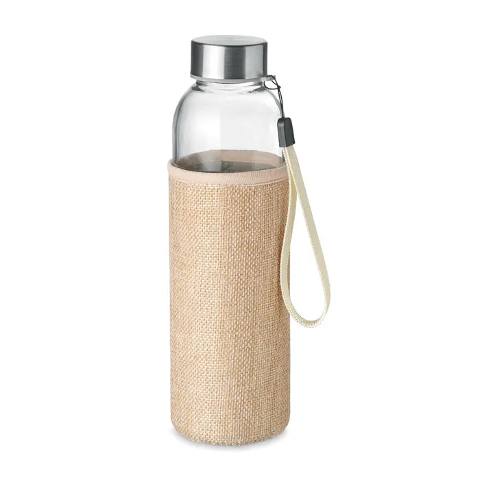 Utah Touch – Glass bottle in pouch 500ml — Beige
