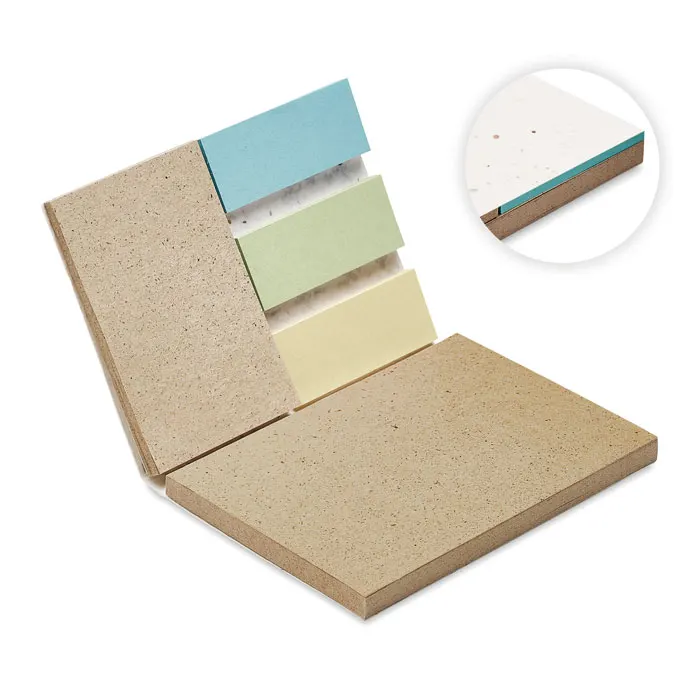 Grow Me – Grass/seed paper memo pad — White