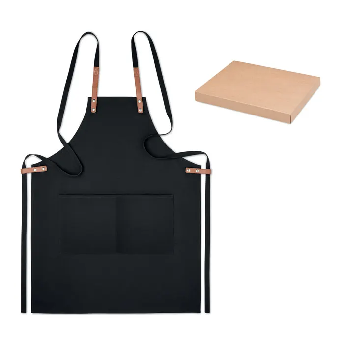 Nagpur Colour – Organic cotton apron 340 gr/m² — Black