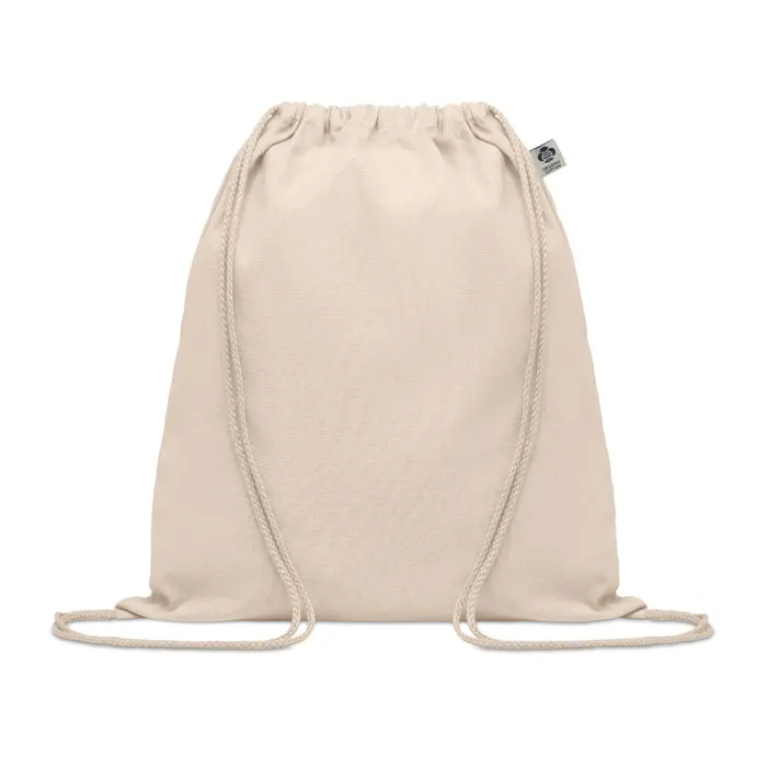 Yuki – Organic cotton drawstring bag — Beige