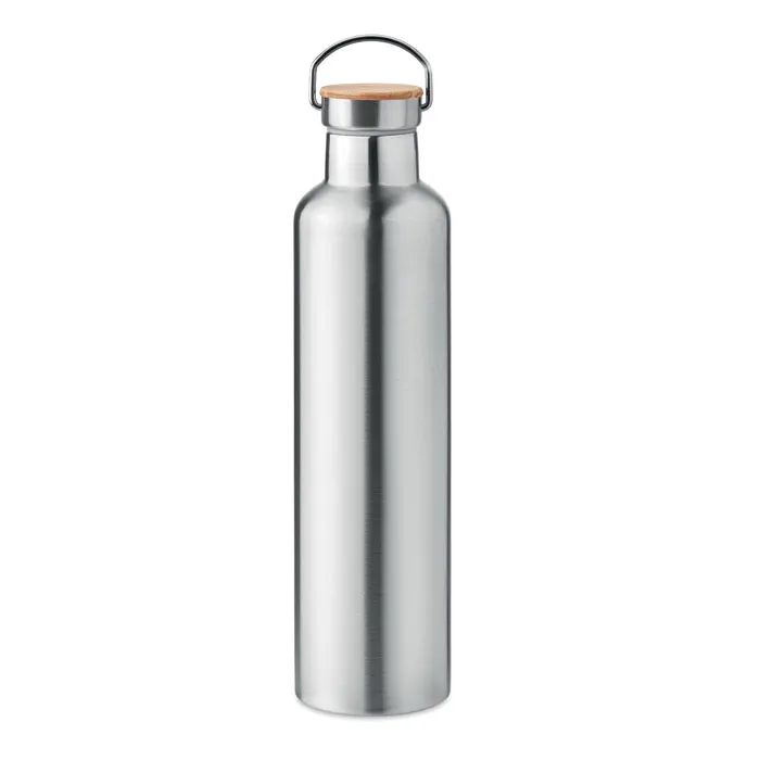 Helsinki Large – Double wall flask 1L — Matt Silver