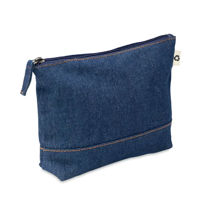 Style Pouch – Recycled denim cosmetic pouch — Blue