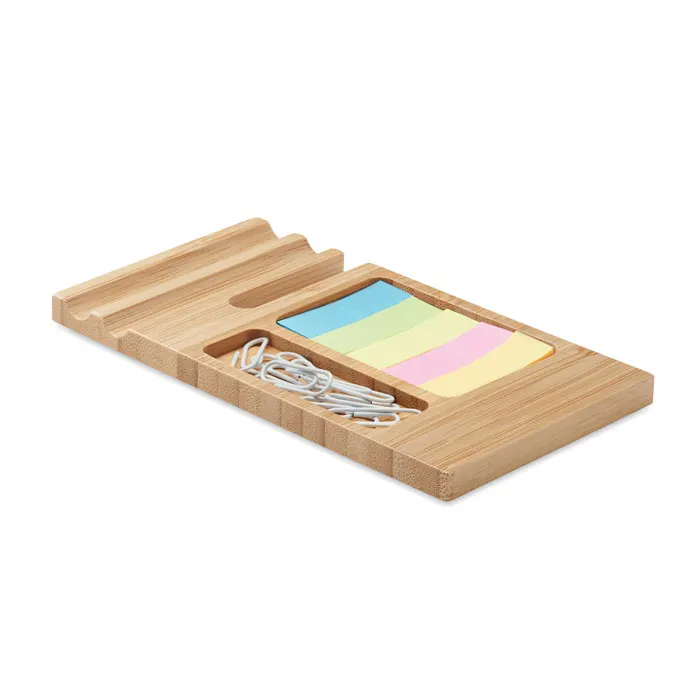 Trevis – Bamboo desk phone stand — Wood