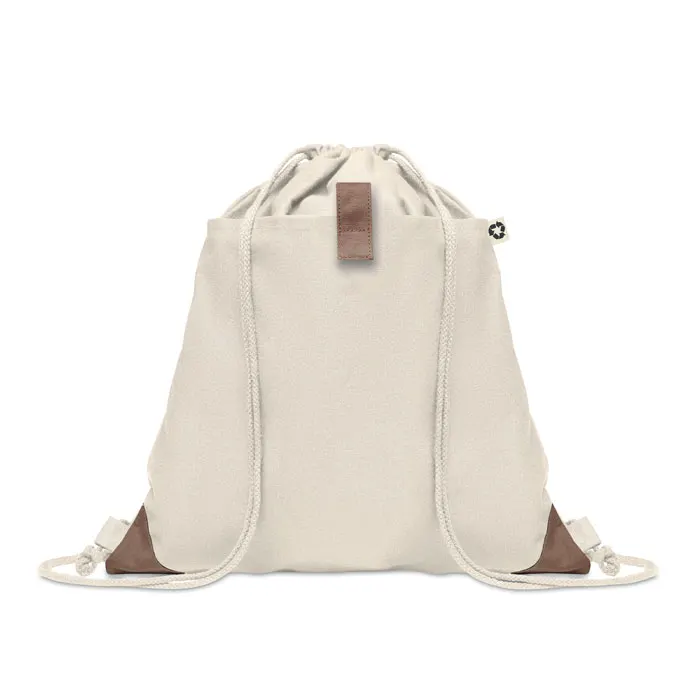Panda Bag – Recycled cotton drawstring bag — Beige