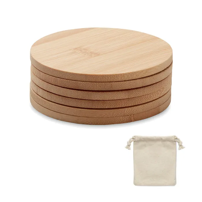 Bayin Set – Set of 6 bamboo coasters — Wood