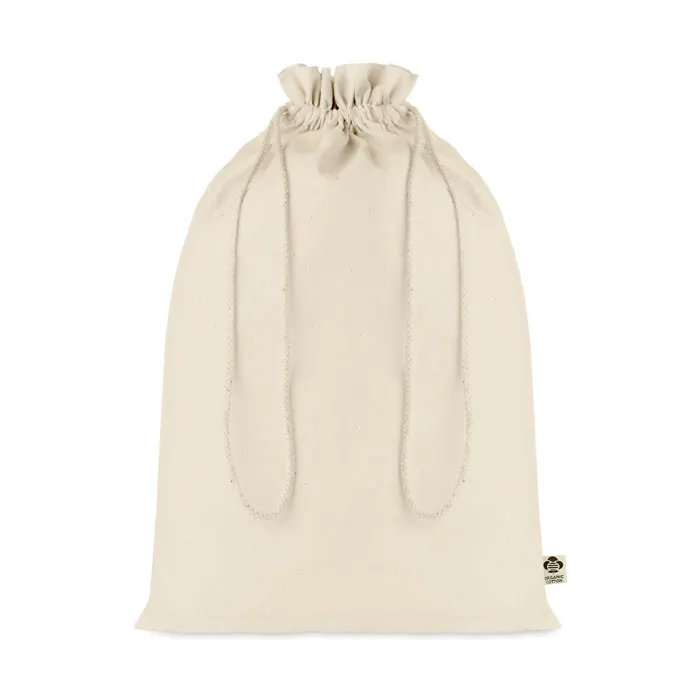 Amber Large – Large organic cotton gift bag — Beige