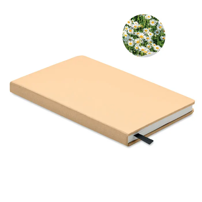 Grow – A5 recycled page notebook — Beige