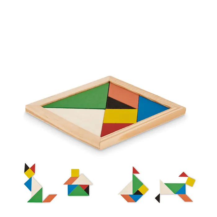 Tangram puzzle in wood — Wood
