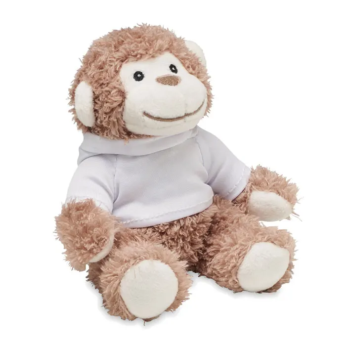 Lenny – Teddy monkey plush — White