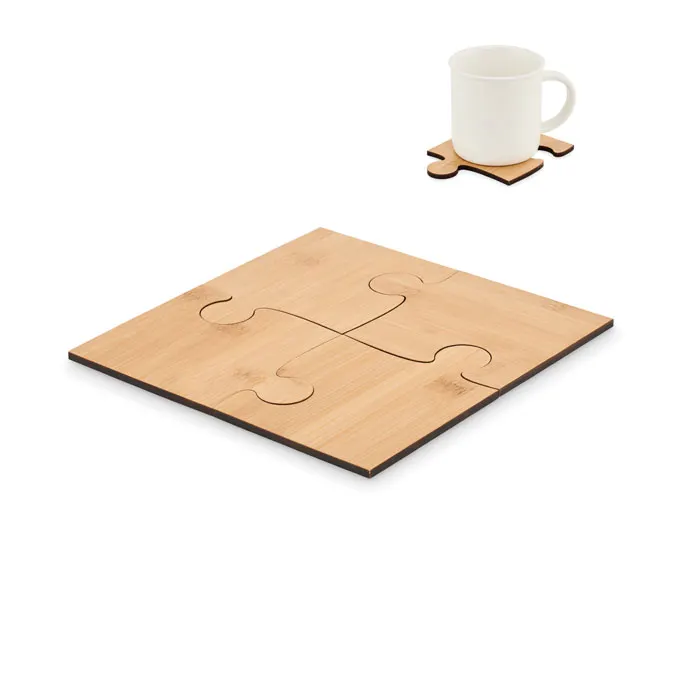 Lepy – Set of 4 puzzle coasters — Wood