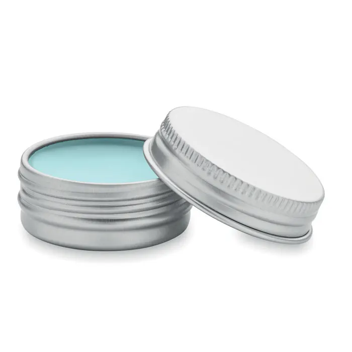Vegan lip Balm in round tin — Baby Blue