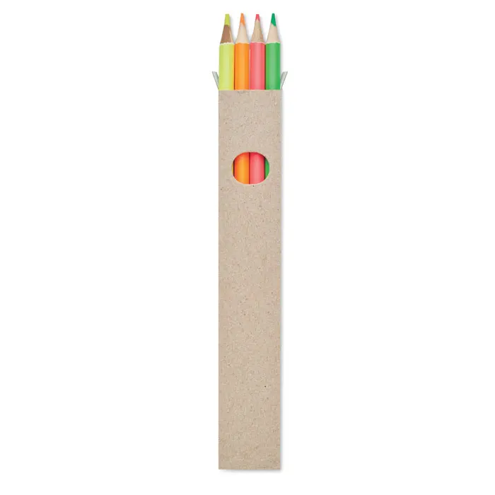 Bowy – 4 highlighter pencils in box — Multicolour