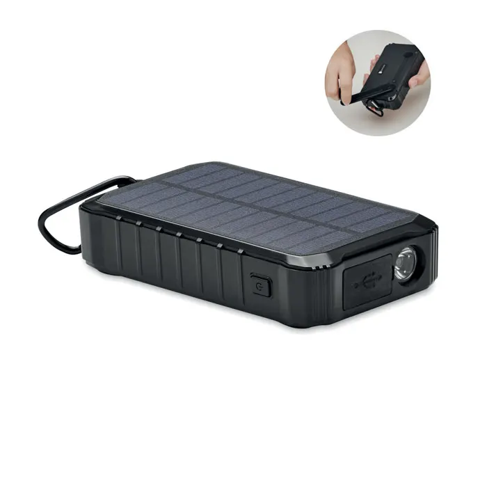 Dya – Solar/Dynamo Powerbank 8000mAh — Black