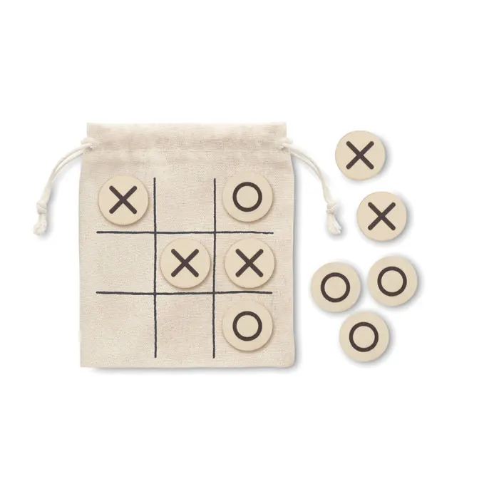 Topos – Wooden tic tac toe — Beige