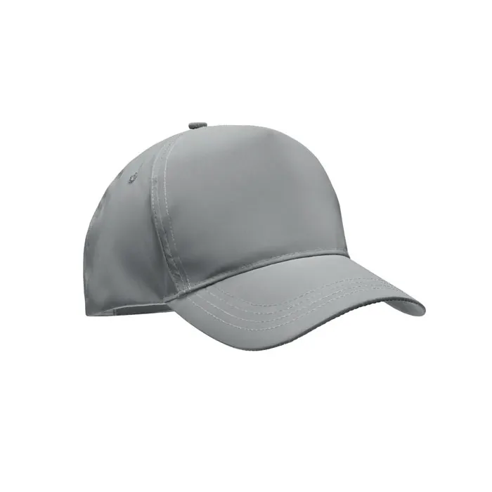 Rays – 5 Panel reflective poly cap — Matt Silver