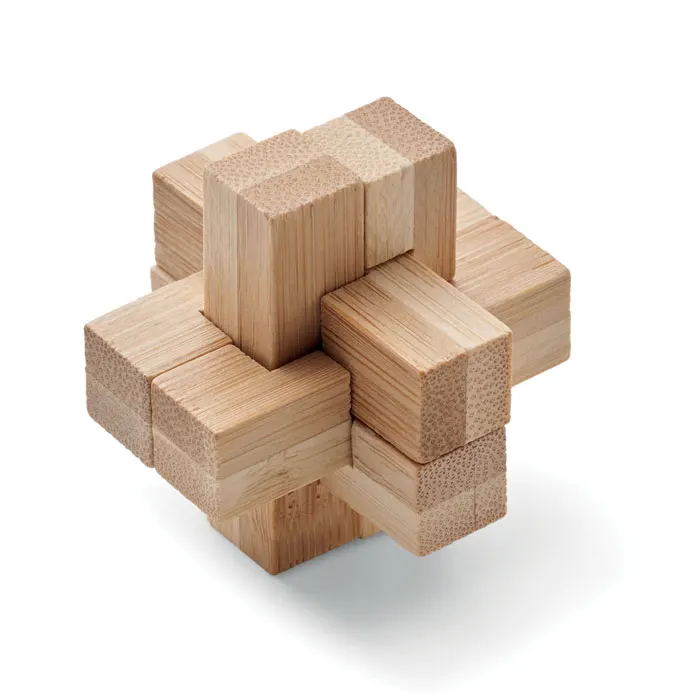 Squarenats – Bamboo brain teaser puzzle — Wood