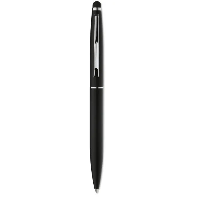 Quim – Twist type pen w stylus top — Black