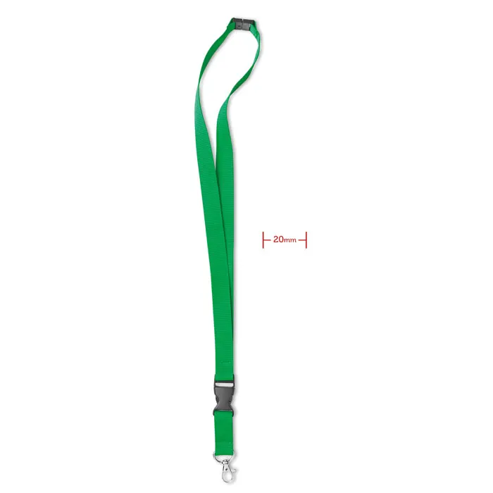 Lanyard hook and buckle 20 mm — Green