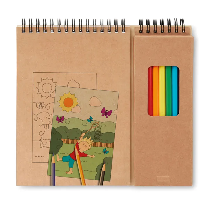 Colopad – Colouring set with notepad — Beige
