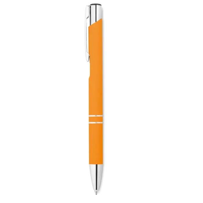 Aosta – Ball pen in rubberised finish — Orange