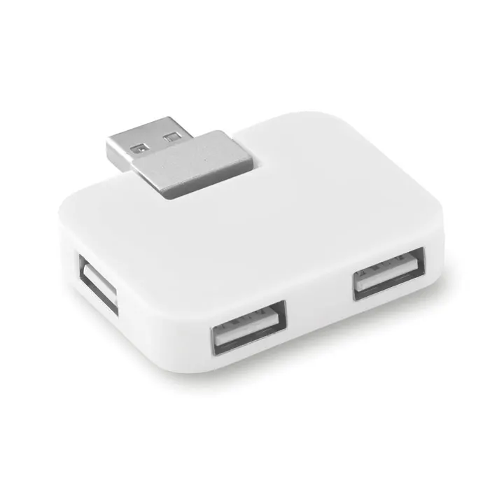 Square – 4 port USB hub — White