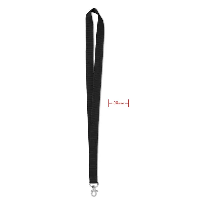 Simple Lany – Lanyard 20 mm — Black