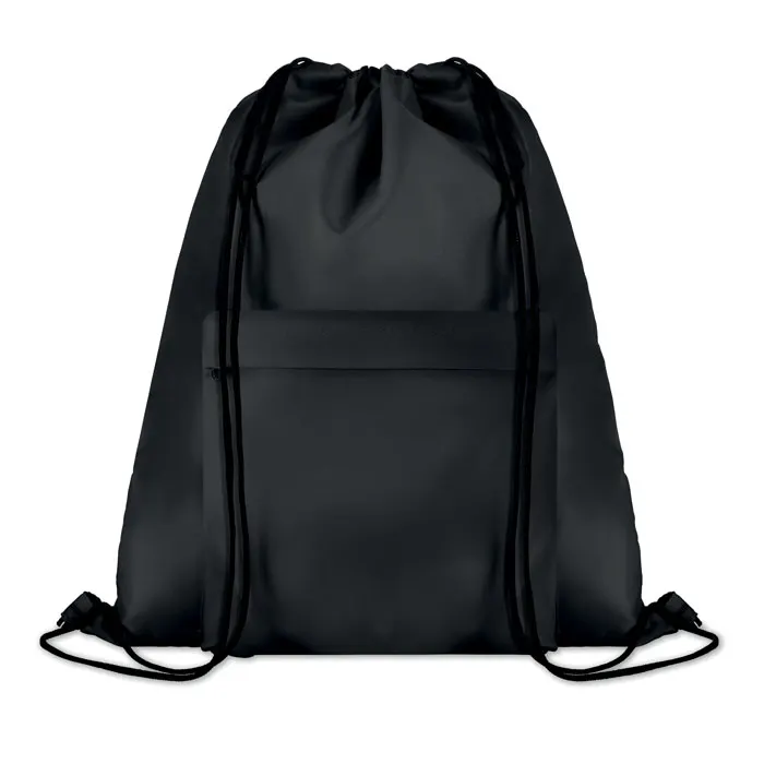 Pocket Shoop – 210D Polyester drawstring bag — Black