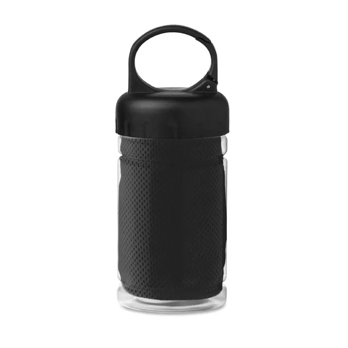 Fris – Cooling towel in PET bottle — Black