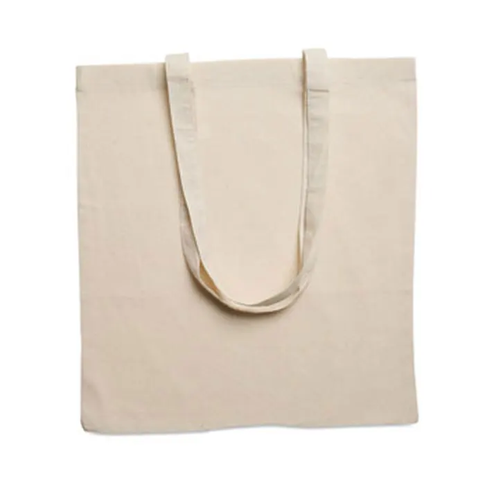 Cottonel + – 140gr/m² cotton shopping bag — Beige