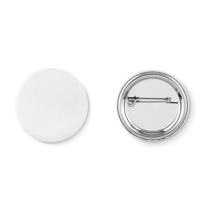 Small Pin button — Matt Silver