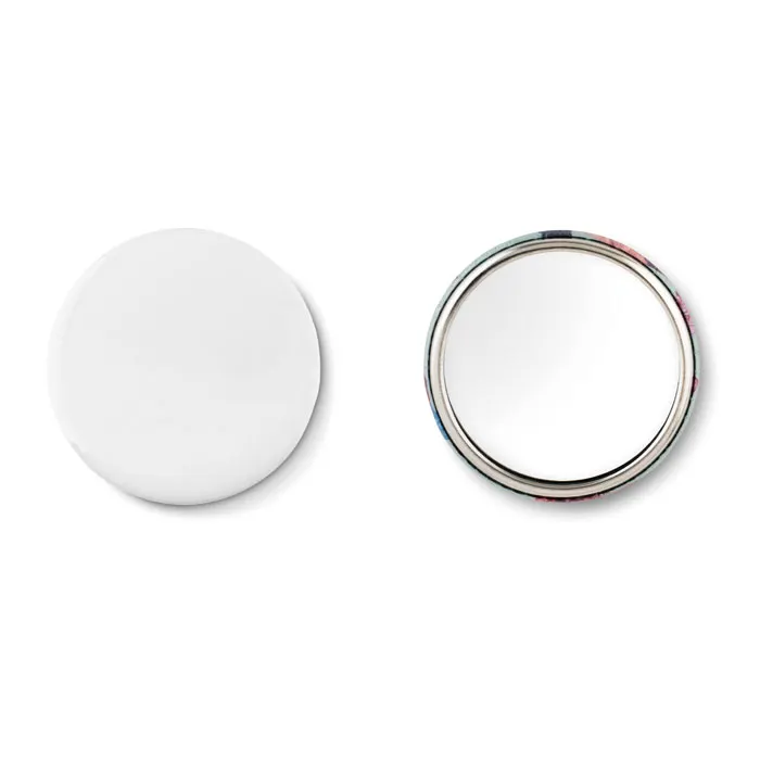 Mirror button metal — Matt Silver