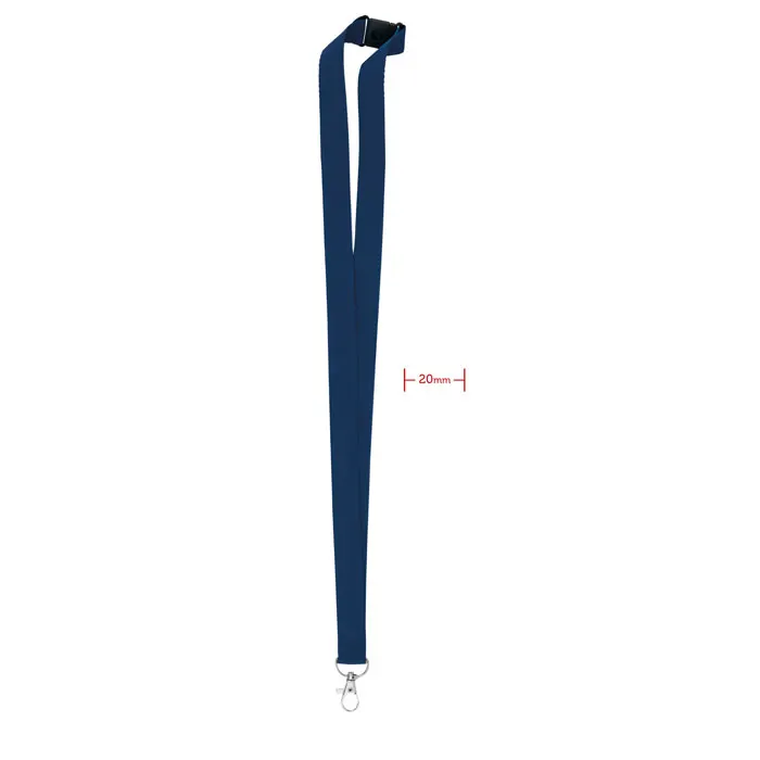 Pany – Lanyard with metal hook 20 mm — Blue