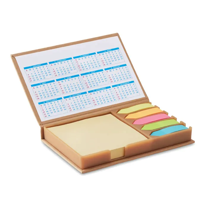 Memocalendar – Desk memo set with calendar — Beige