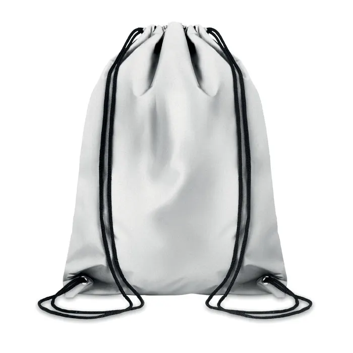 Shoop Reflective – Reflective drawstring bag — Silver