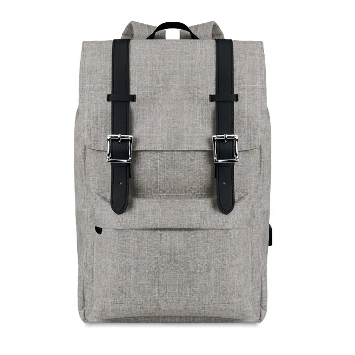 Riga – Backpack in 600D polyester — Grey