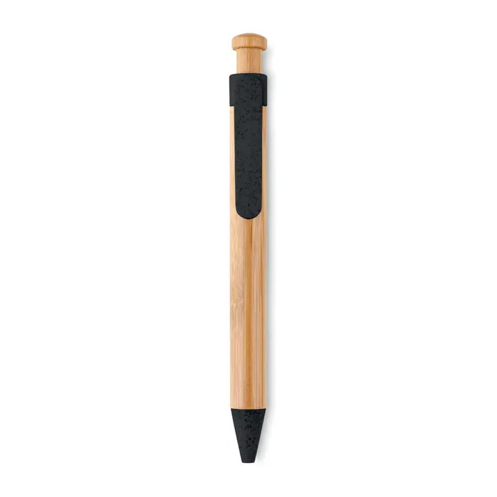 Toyama – Bamboo/Wheat-Straw ABS ball pen — Black