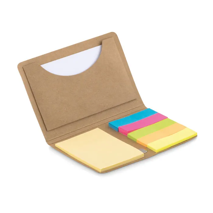 Foldnote – Card holder with memo set — Beige