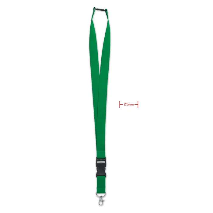 Wide Lany – Lanyard with metal hook 25mm — Green