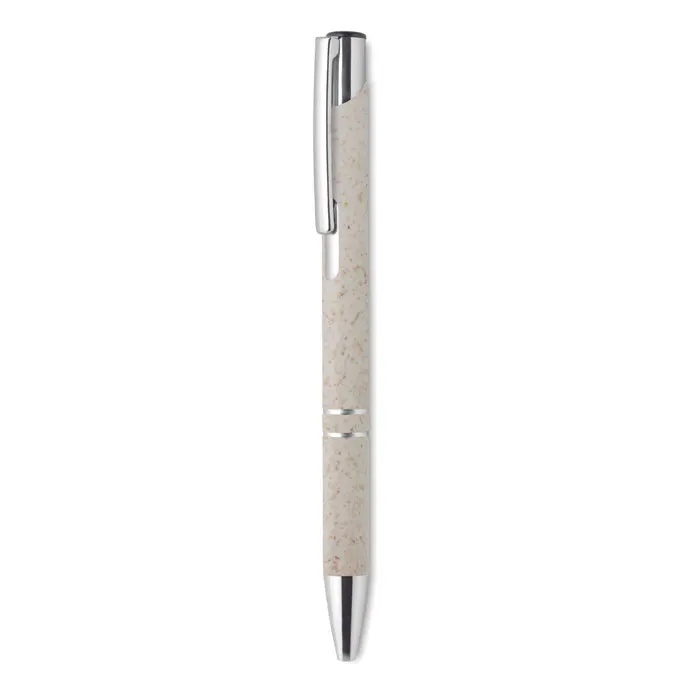 Bern Pecas – Wheat Straw/ABS push type pen — Beige