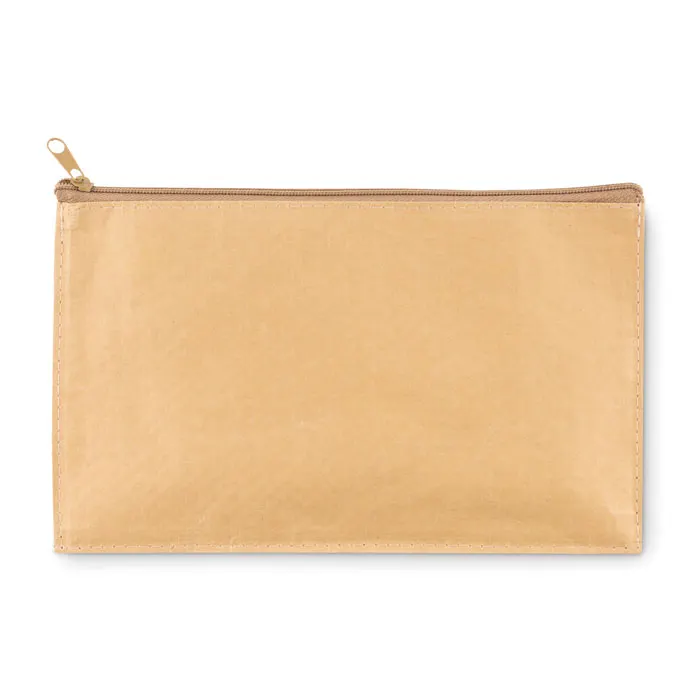 Flat Case – Woven paper pencil case — Beige