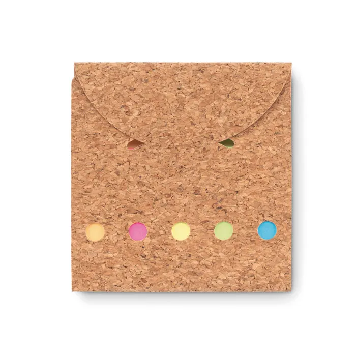 Foldcork – Cork sticky note memo pad — Beige