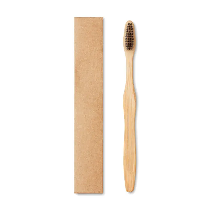 Dentobrush – Bamboo toothbrush in Kraft box — Black