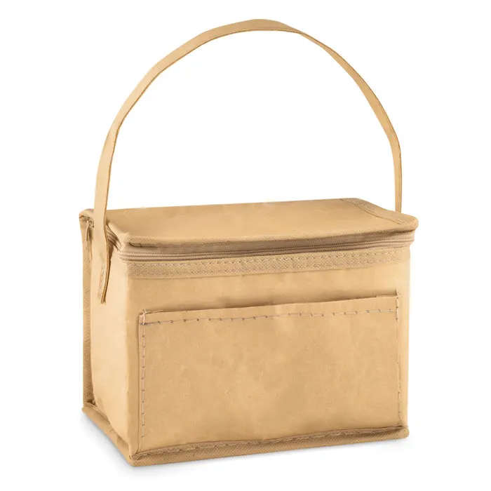 Papercool – 6 can woven paper cooler bag — Beige