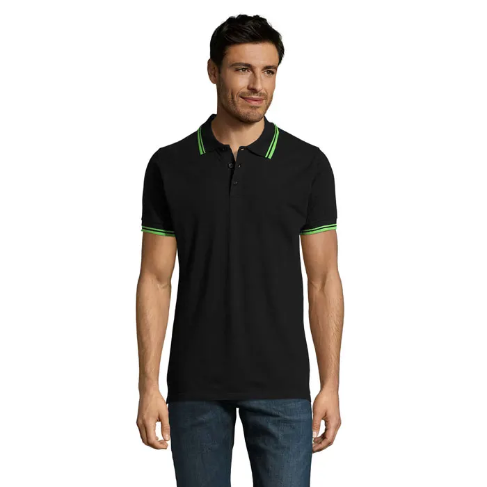 Pasadena Men Polo 200 — Black/Lime